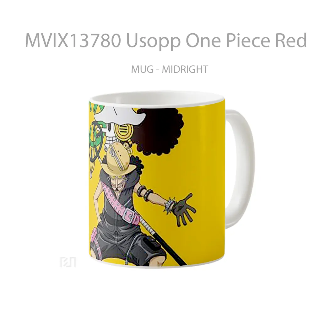Mug Usopp One Piece Red Cangkir Anime - All-side / Desain
