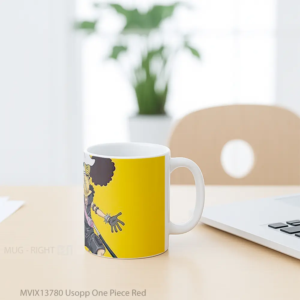 Mug Usopp One Piece Red Cangkir Anime - All-side / Desain