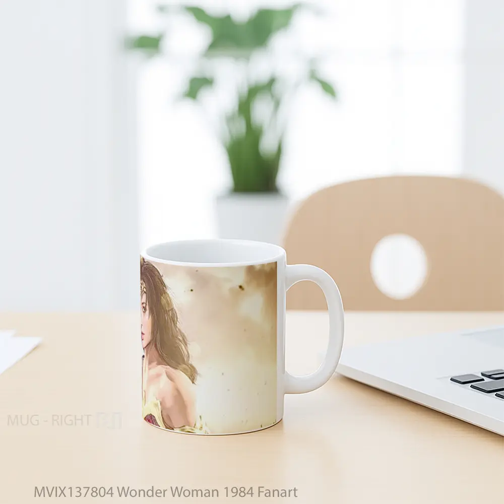 Mug Wonder Woman 1984 Fanart Gelas Superhero - All-side / Desain