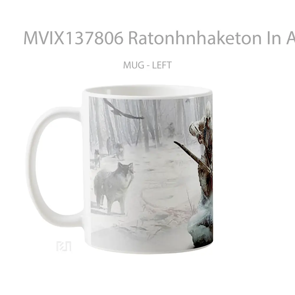 Mug Ratonhnhaketon In Assassins Creed 3 Cangkir Gamer - All-side / Desain