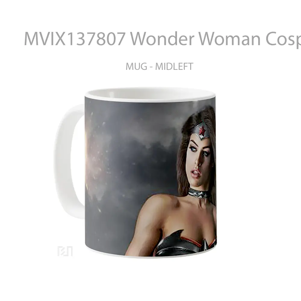 Mug Wonder Woman Cosplay V1 Gelas Superhero - All-side / Desain