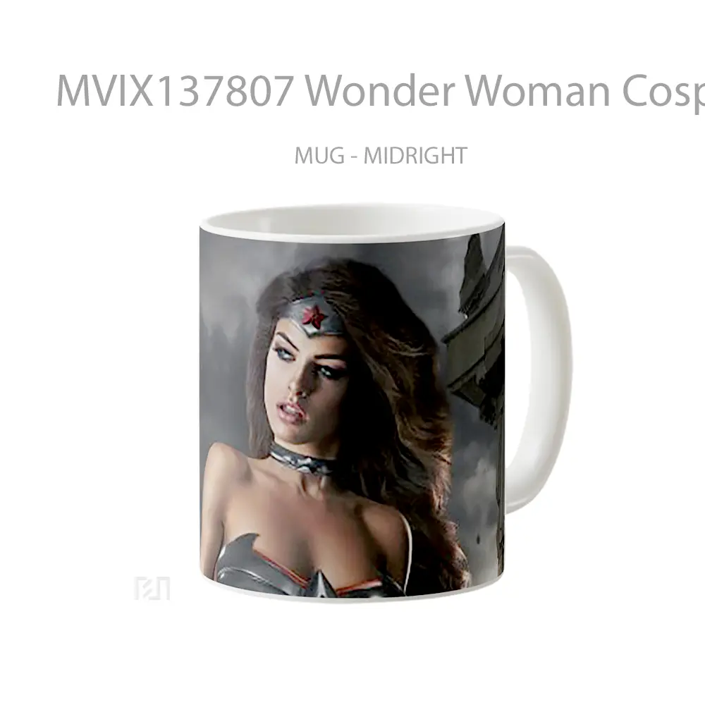 Mug Wonder Woman Cosplay V1 Gelas Superhero - All-side / Desain