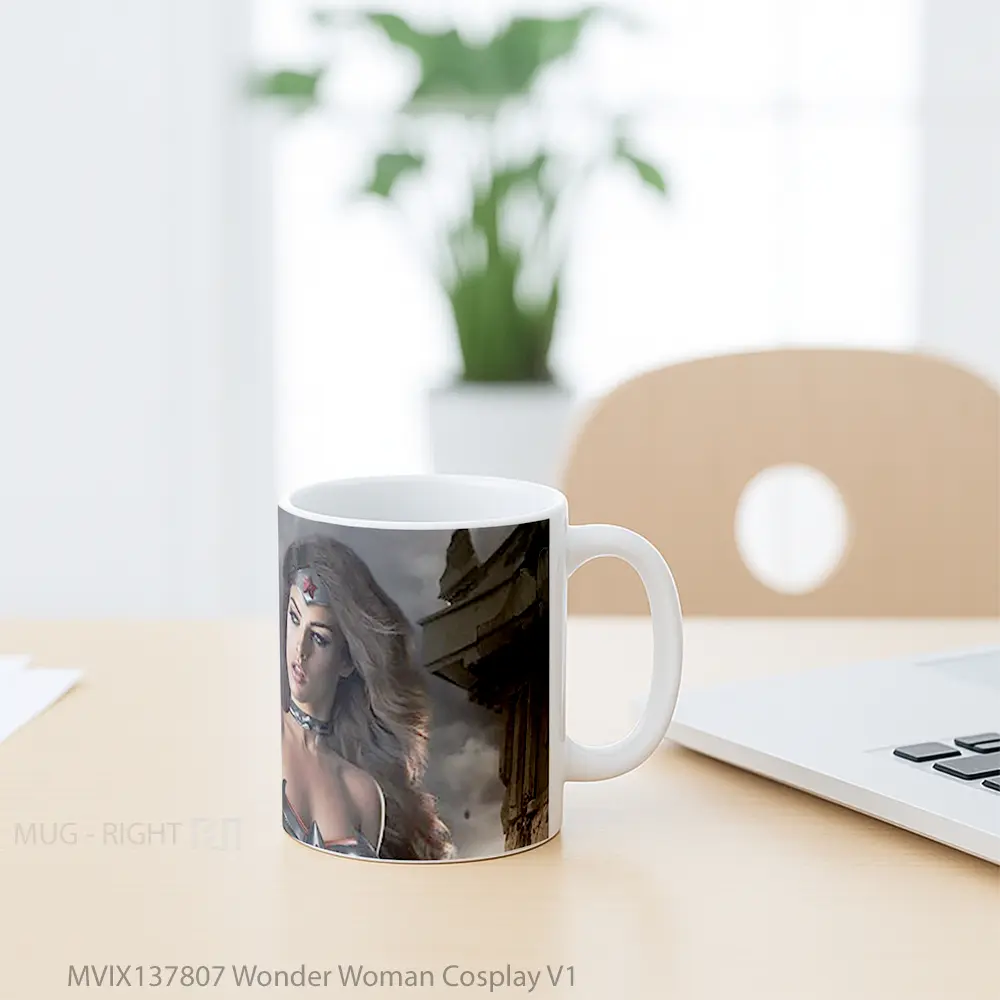 Mug Wonder Woman Cosplay V1 Gelas Superhero - All-side / Desain