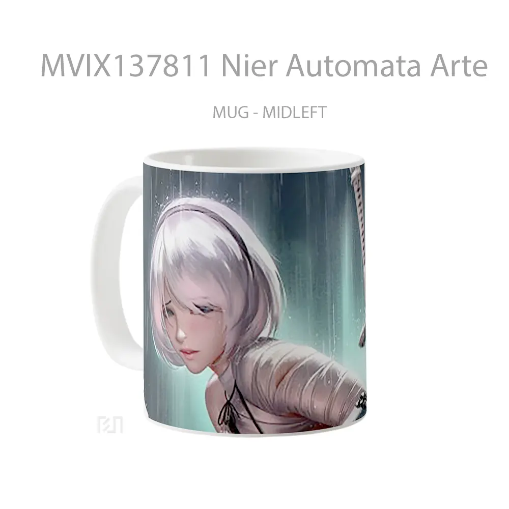 Mug Nier Automata Arte Cangkir Gamer - All-side / Desain