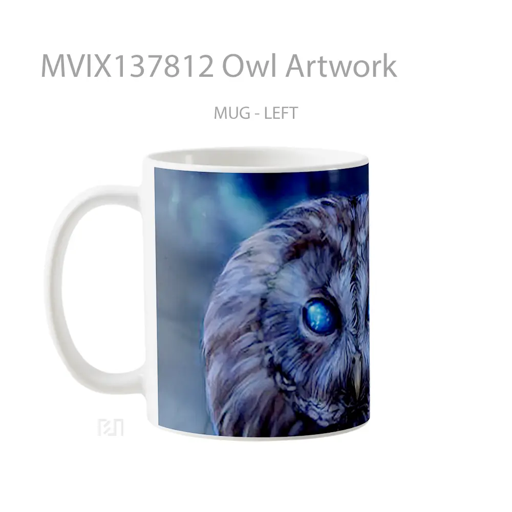 Mug Owl Artwork Gelas Hewan Lucu - All-side / Desain