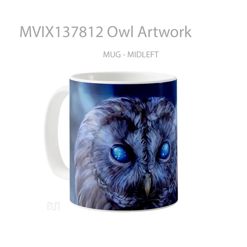 Mug Owl Artwork Gelas Hewan Lucu - All-side / Desain