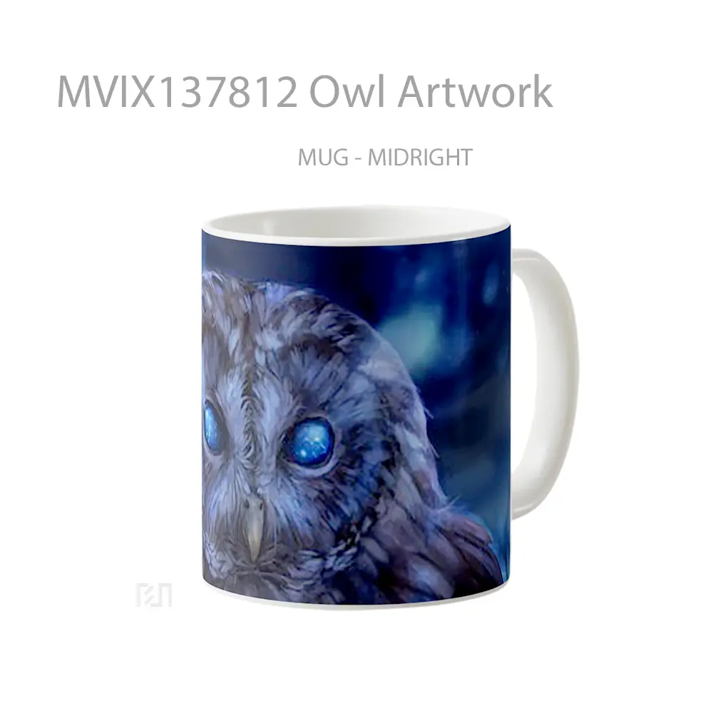 Mug Owl Artwork Gelas Hewan Lucu - All-side / Desain
