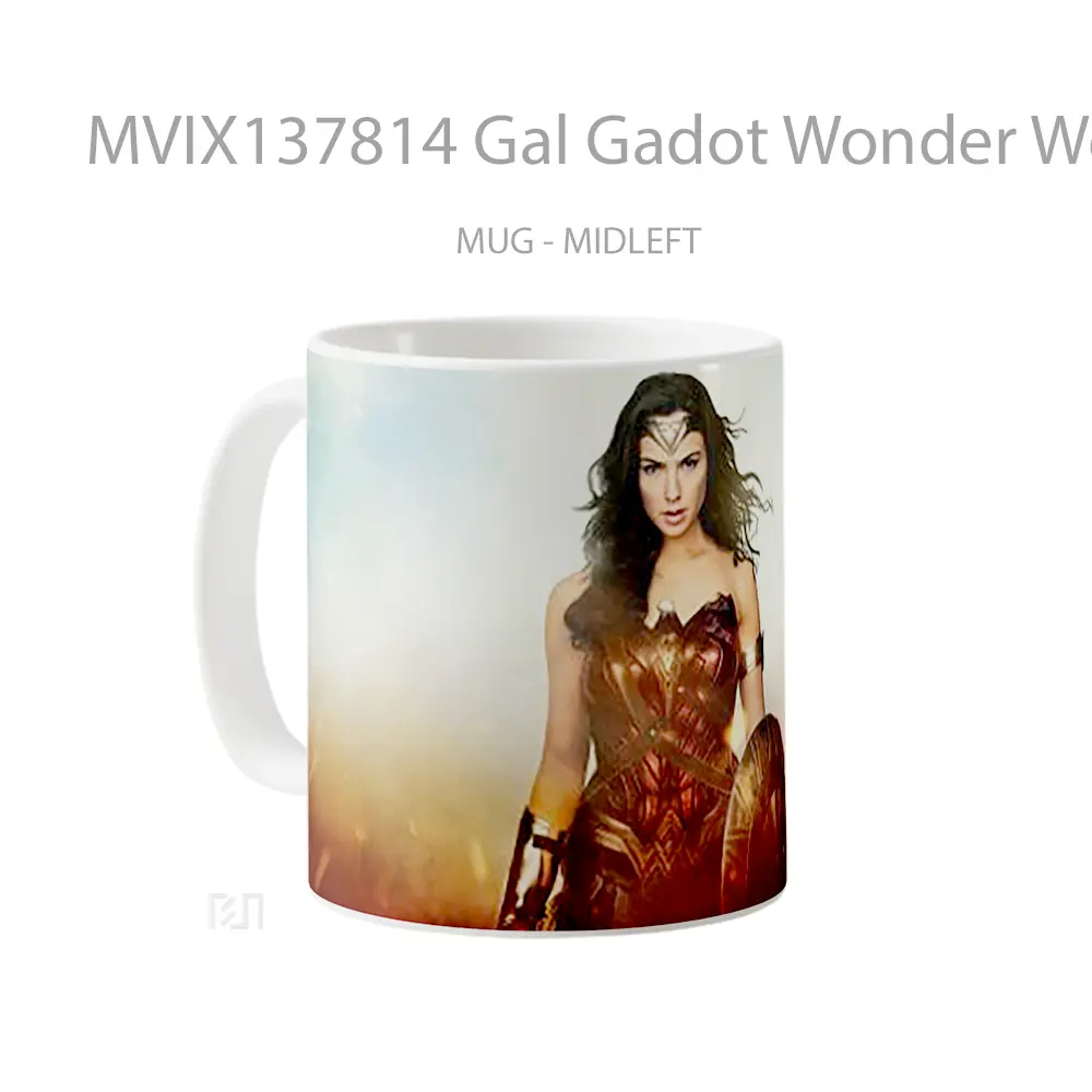 Mug Gal Gadot Wonder Woman Gelas Superhero - All-side / Desain