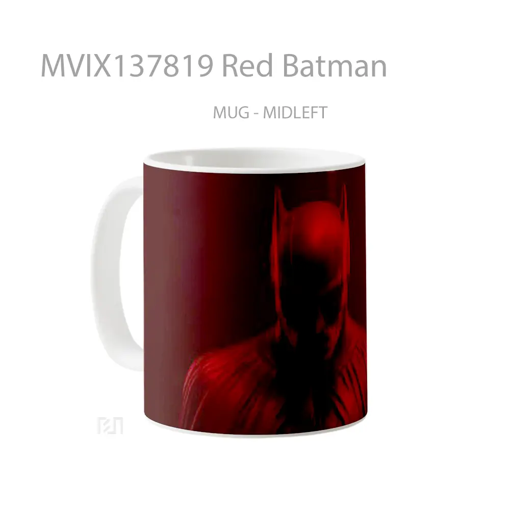 Mug Red Batman Gelas Superhero - All-side / Desain