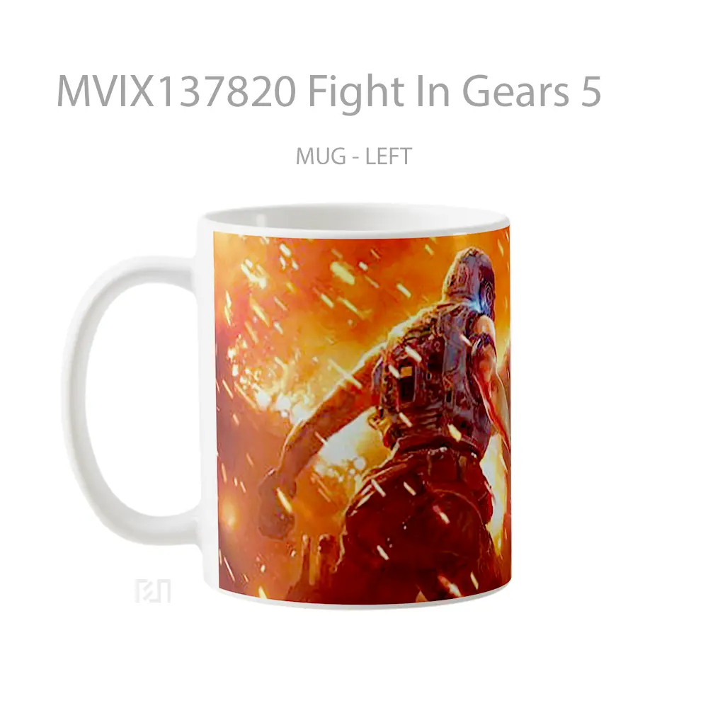 Mug Fight In Gears 5 Gelas Keramik Unik - All-side / Desain