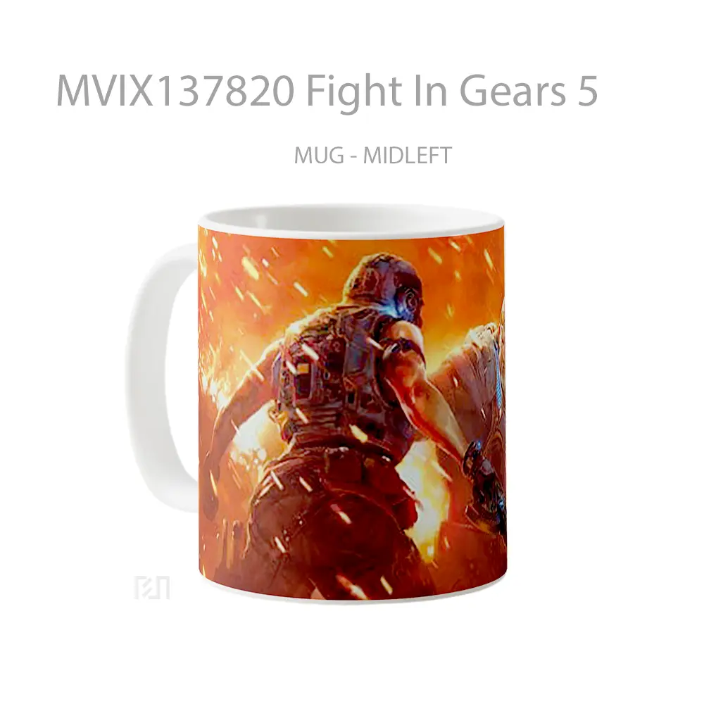 Mug Fight In Gears 5 Gelas Keramik Unik - All-side / Desain
