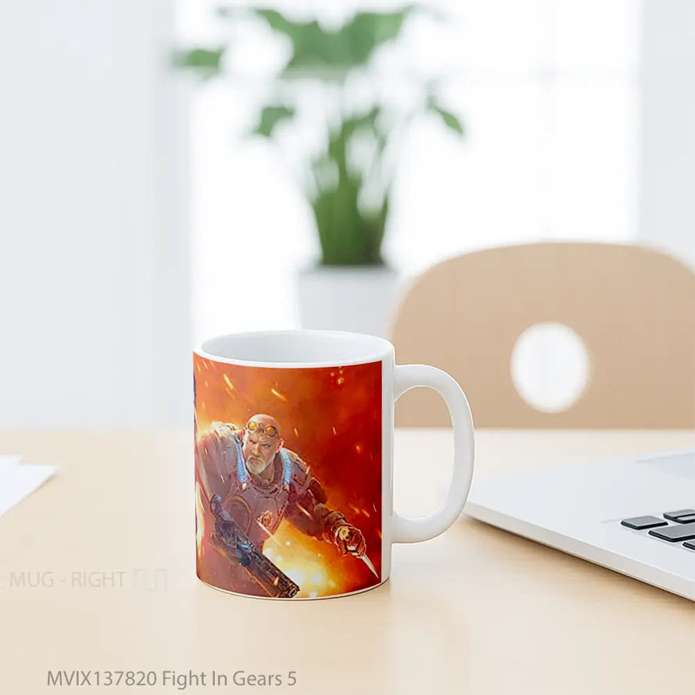 Mug Fight In Gears 5 Gelas Keramik Unik - All-side / Desain
