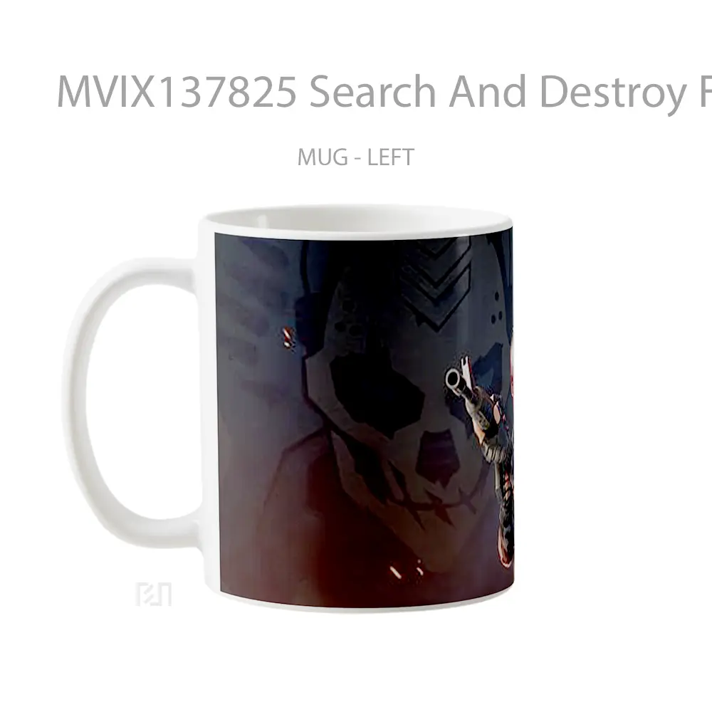 Mug Search And Destroy Fortnite Cangkir Gamer - All-side / Desain