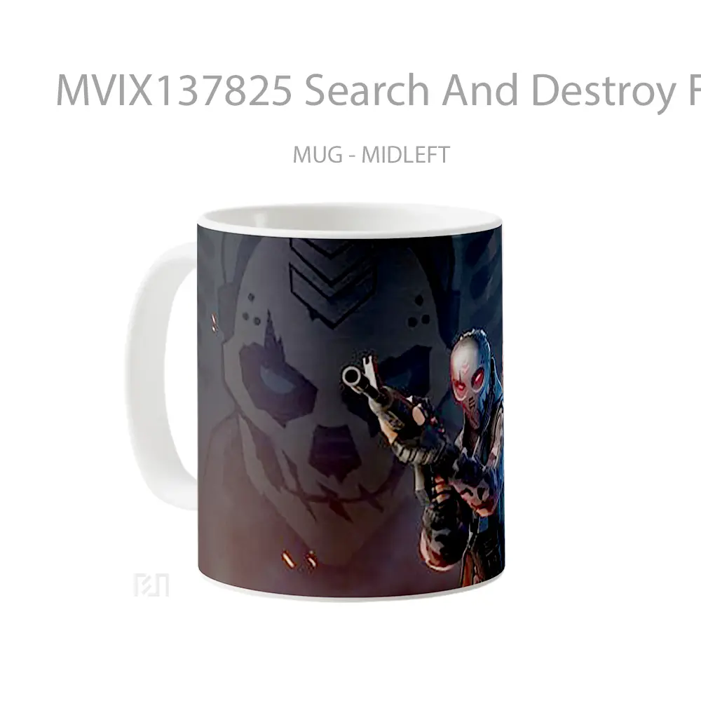 Mug Search And Destroy Fortnite Cangkir Gamer - All-side / Desain