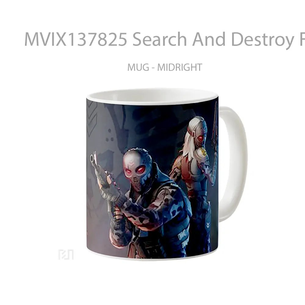 Mug Search And Destroy Fortnite Cangkir Gamer - All-side / Desain