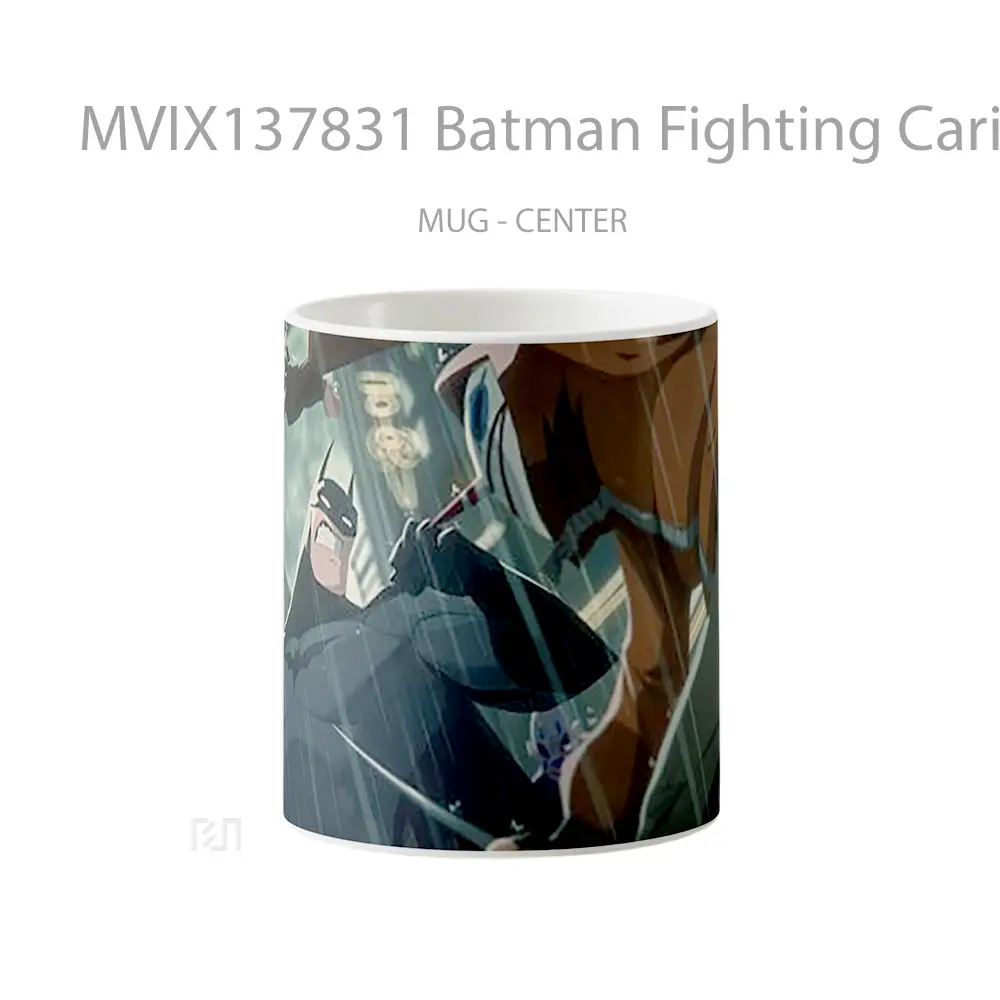 Mug Batman Fighting Caricature Gelas Superhero
