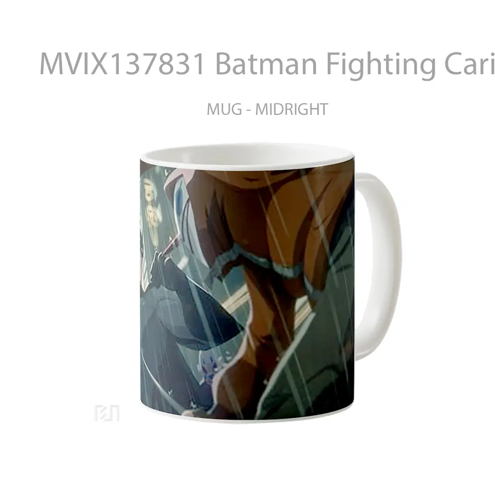 Mug Batman Fighting Caricature Gelas Superhero - All-side / Desain