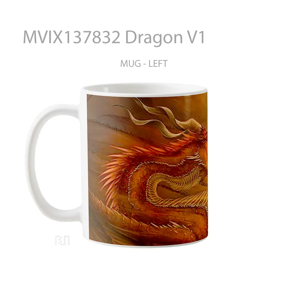 Mug Dragon V1 Gelas Fantasi - All-side / Desain