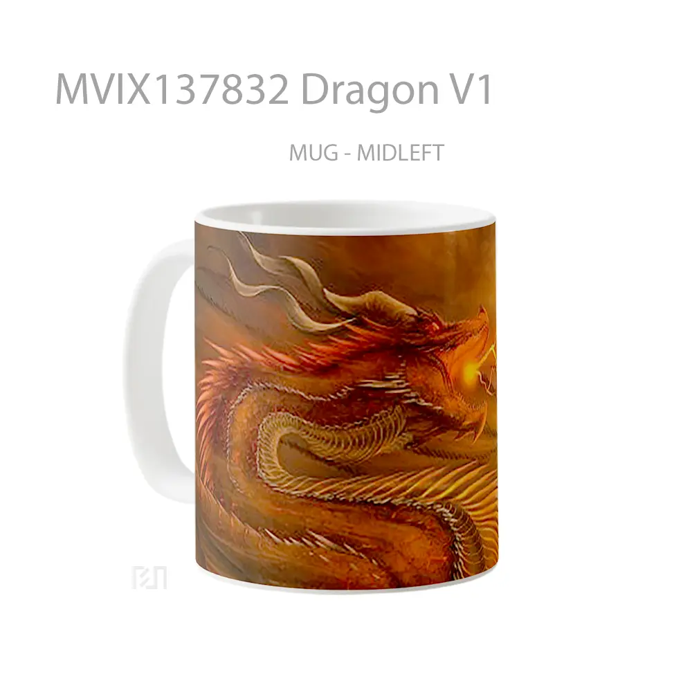 Mug Dragon V1 Gelas Fantasi - All-side / Desain