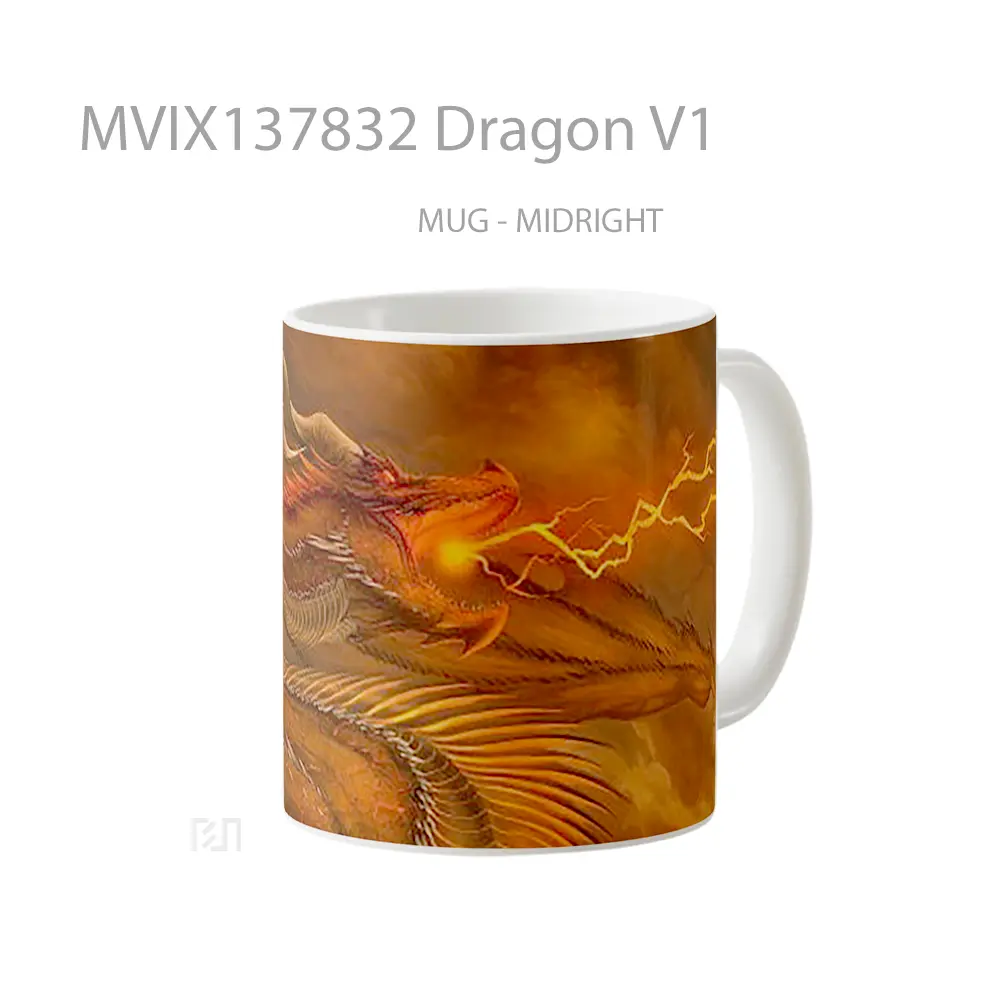Mug Dragon V1 Gelas Fantasi - All-side / Desain