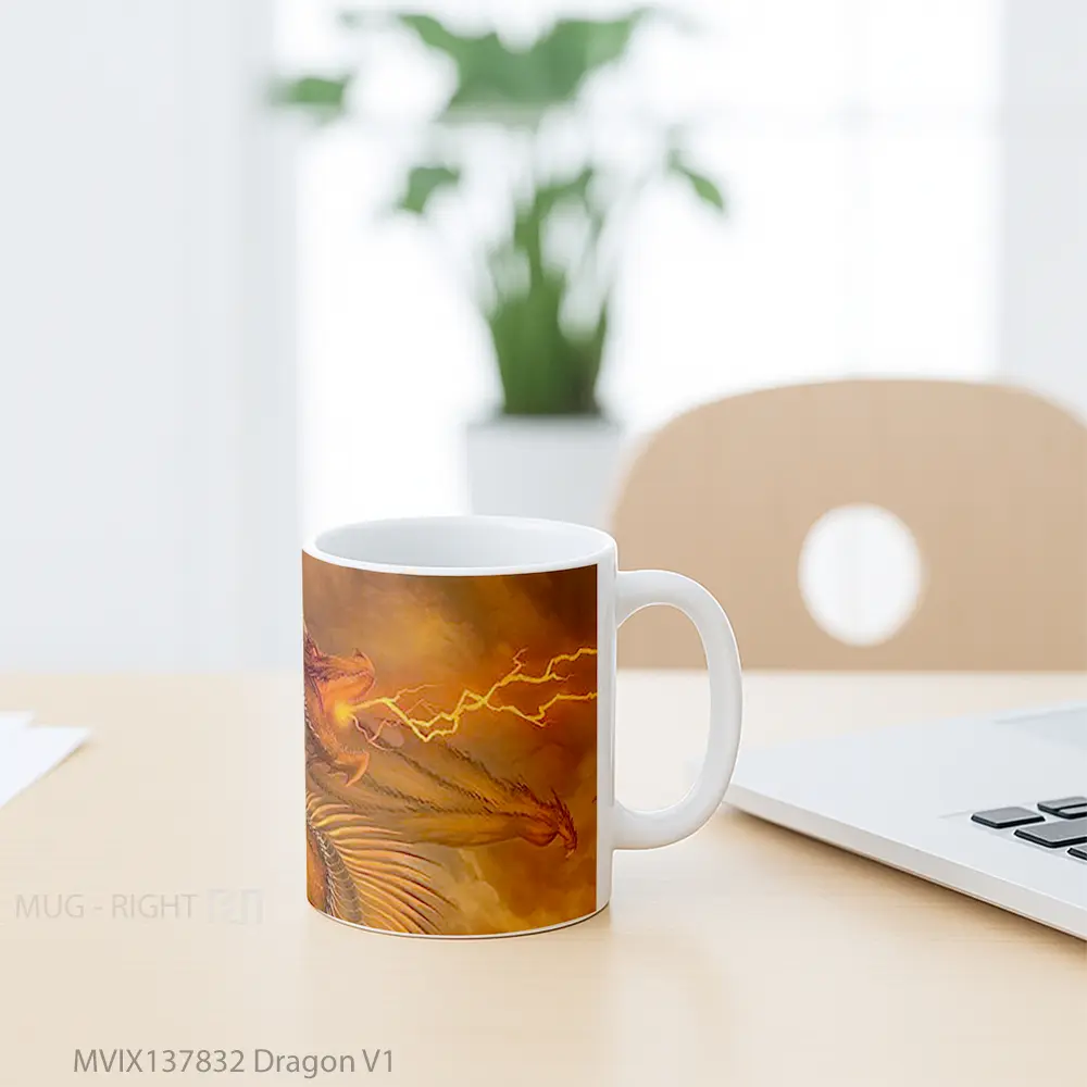 Mug Dragon V1 Gelas Fantasi - All-side / Desain