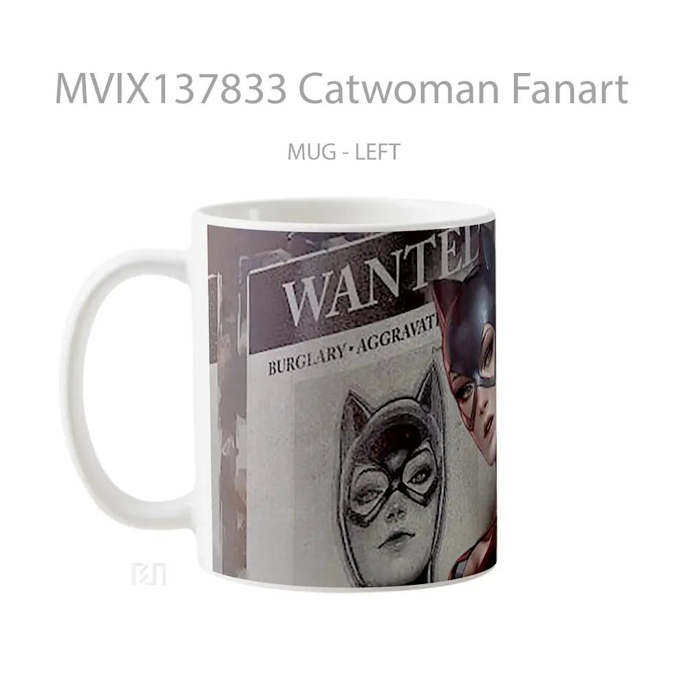 Mug Catwoman Fanart Gelas Keramik Unik - All-side / Desain