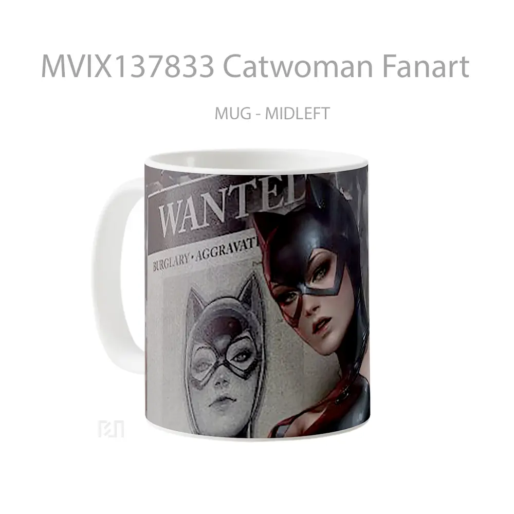 Mug Catwoman Fanart Gelas Keramik Unik - All-side / Desain