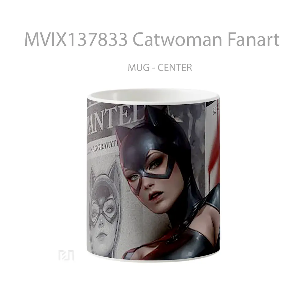 Mug Catwoman Fanart Gelas Keramik Unik