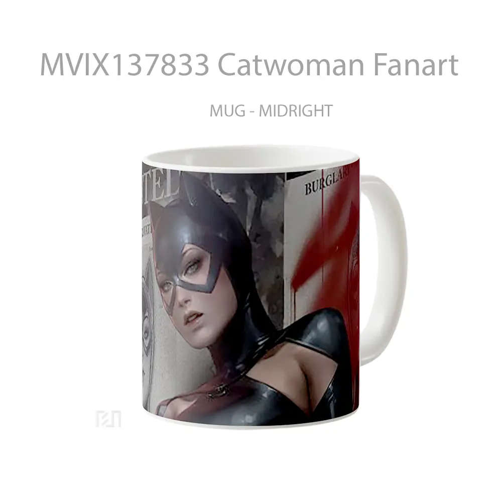 Mug Catwoman Fanart Gelas Keramik Unik - All-side / Desain