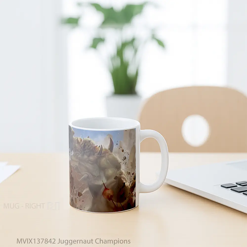 Mug Juggernaut Champions Gelas Keramik Unik - All-side / Desain
