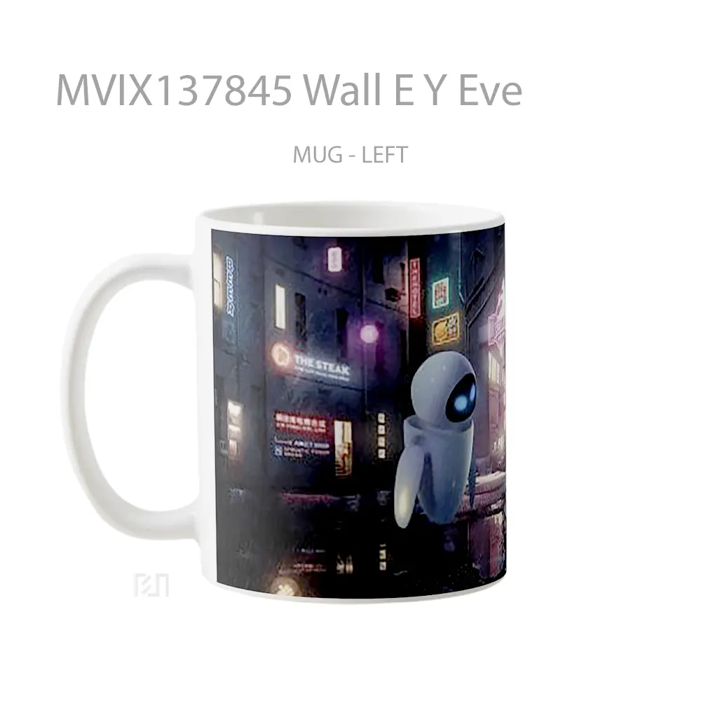 Mug Wall E Y Eve Gelas Keramik Unik - All-side / Desain
