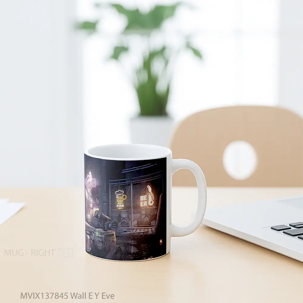 Mug Wall E Y Eve Gelas Keramik Unik - All-side / Desain