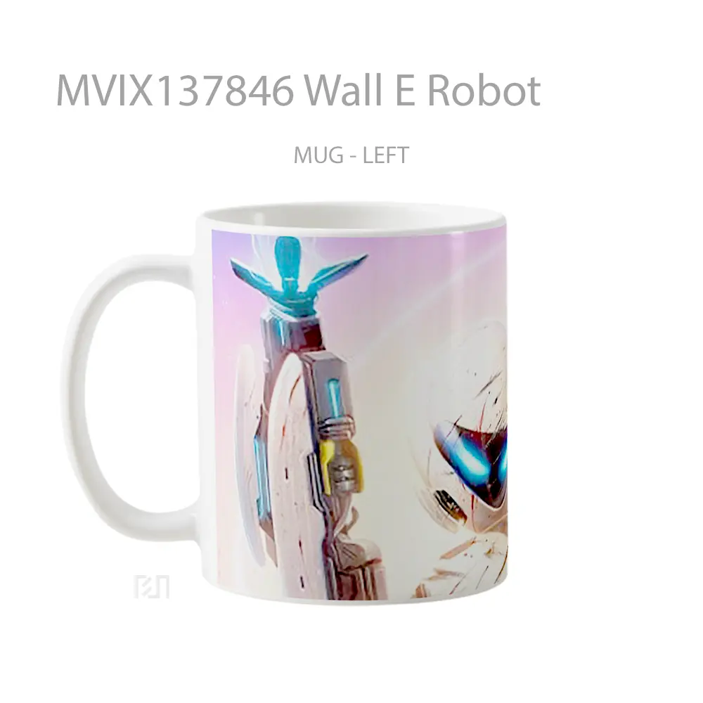 Mug Wall E Robot Gelas Keramik Unik - All-side / Desain
