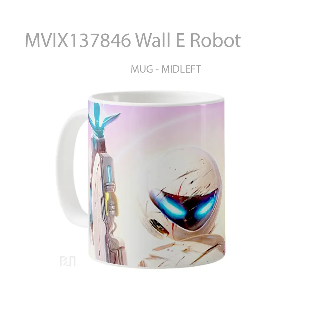 Mug Wall E Robot Gelas Keramik Unik - All-side / Desain