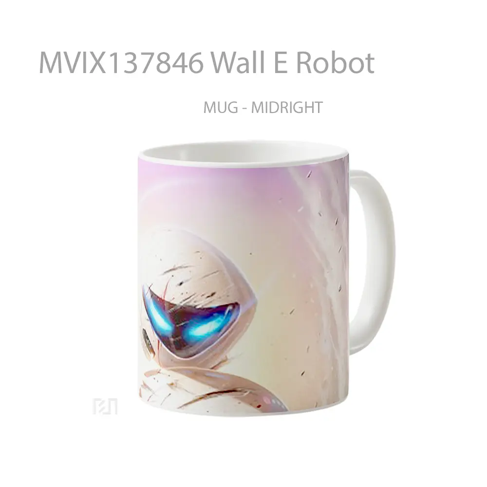 Mug Wall E Robot Gelas Keramik Unik - All-side / Desain