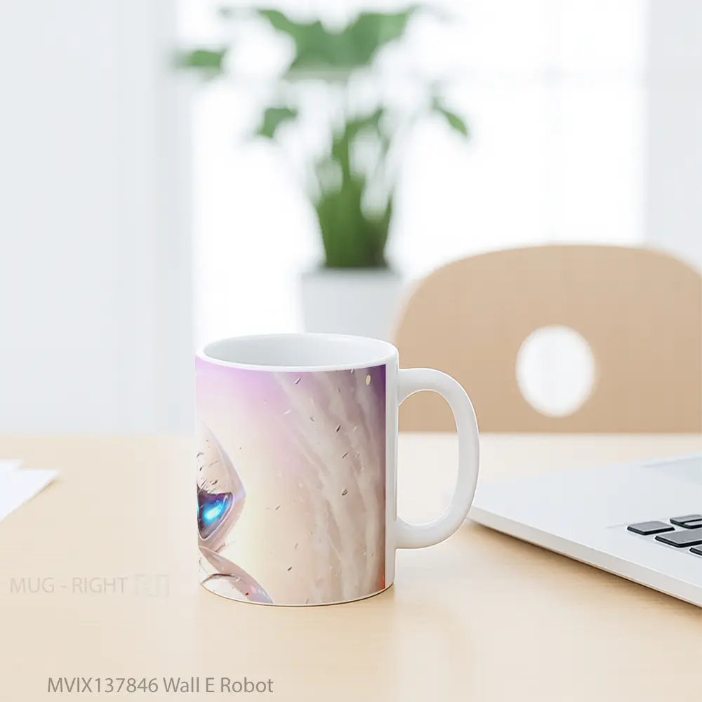Mug Wall E Robot Gelas Keramik Unik - All-side / Desain