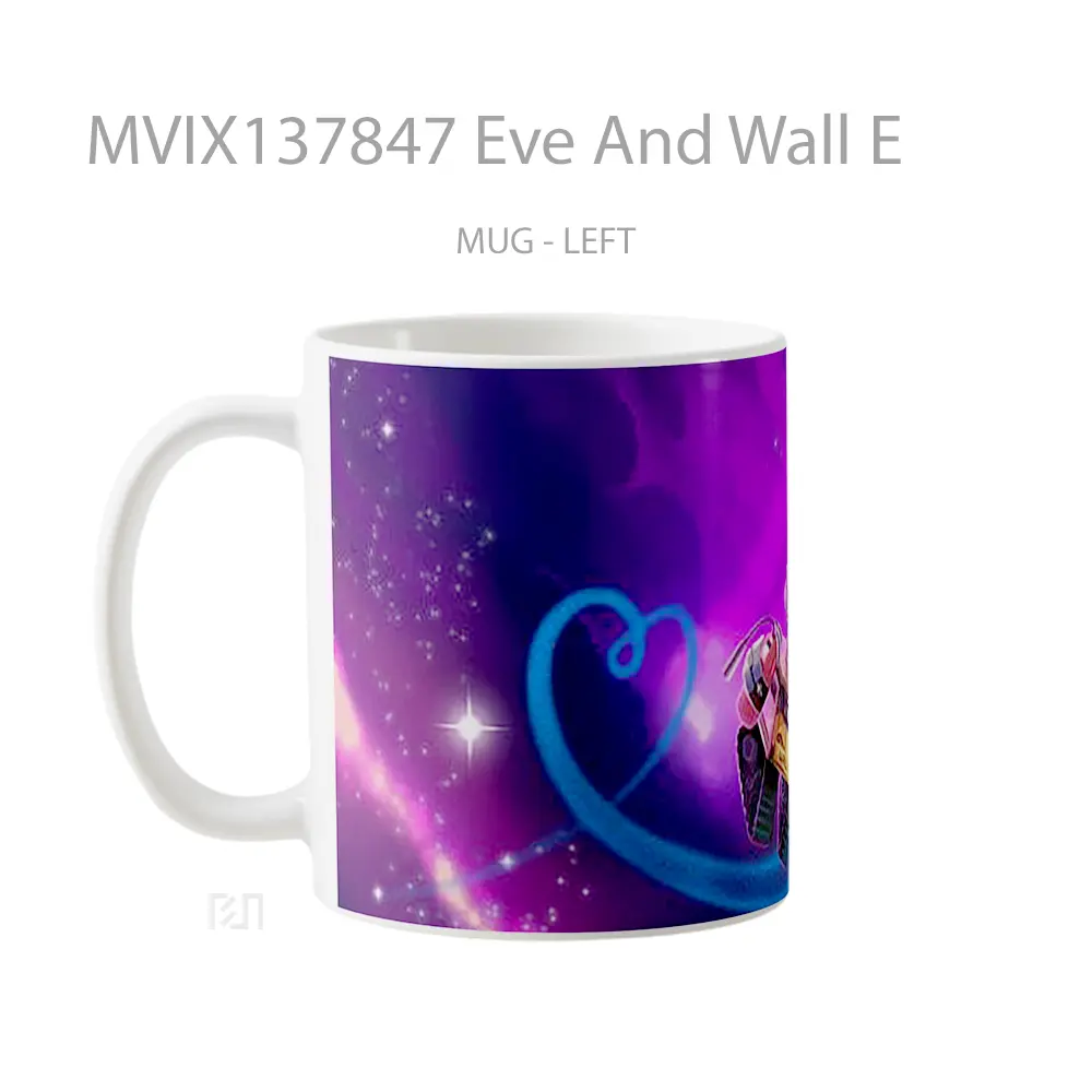 Mug Eve And Wall E Gelas Keramik Unik - All-side / Desain