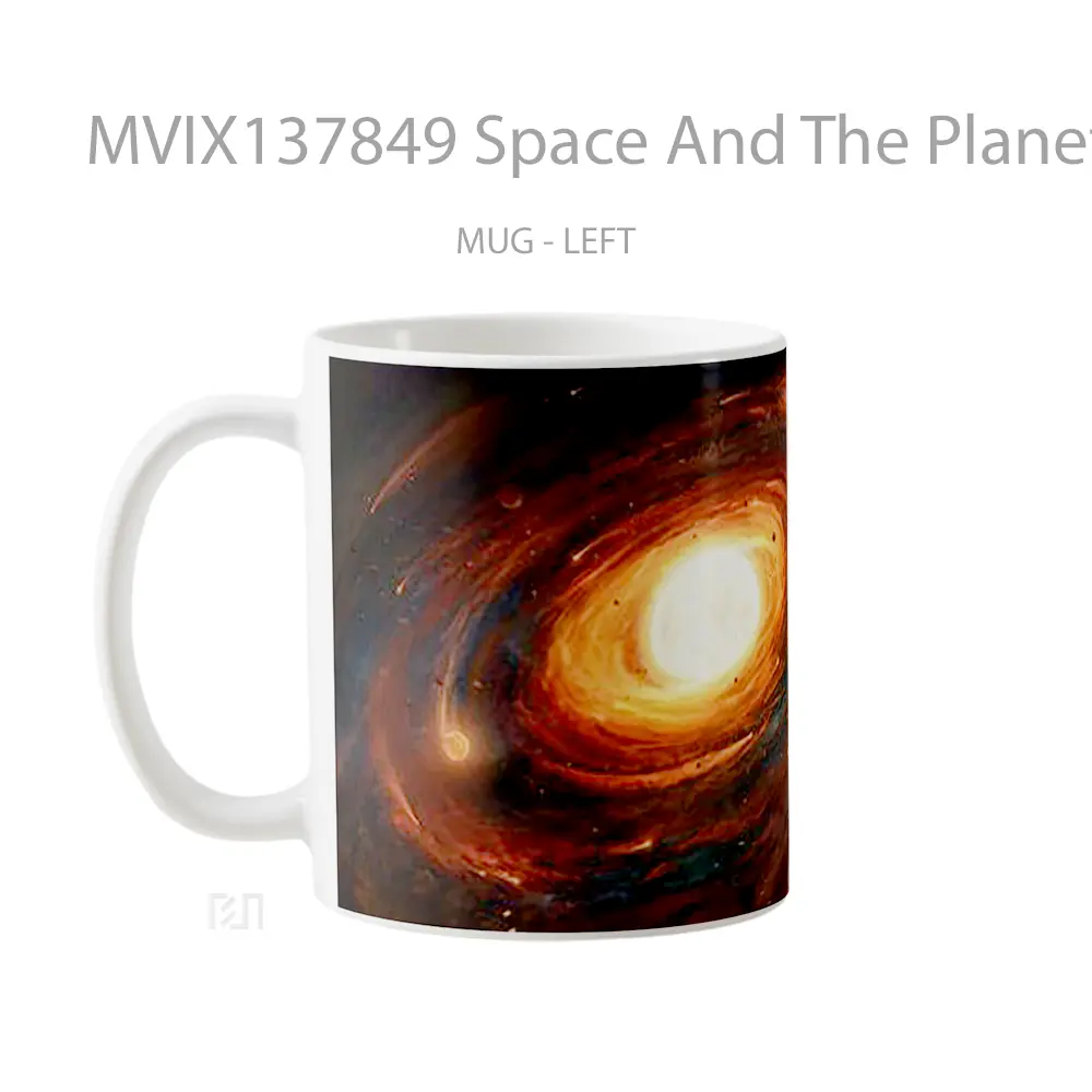 Mug Space And The Planets Gelas Astronomi - All-side / Desain