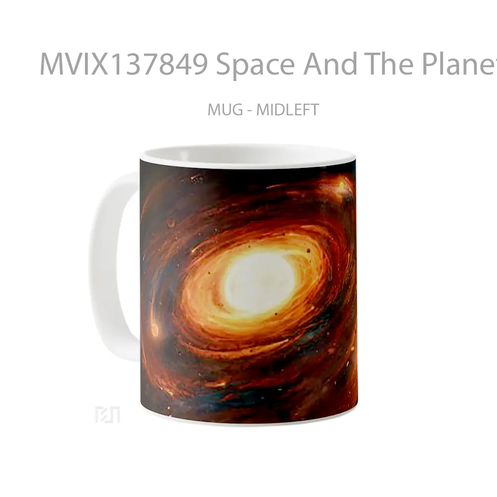 Mug Space And The Planets Gelas Astronomi - All-side / Desain