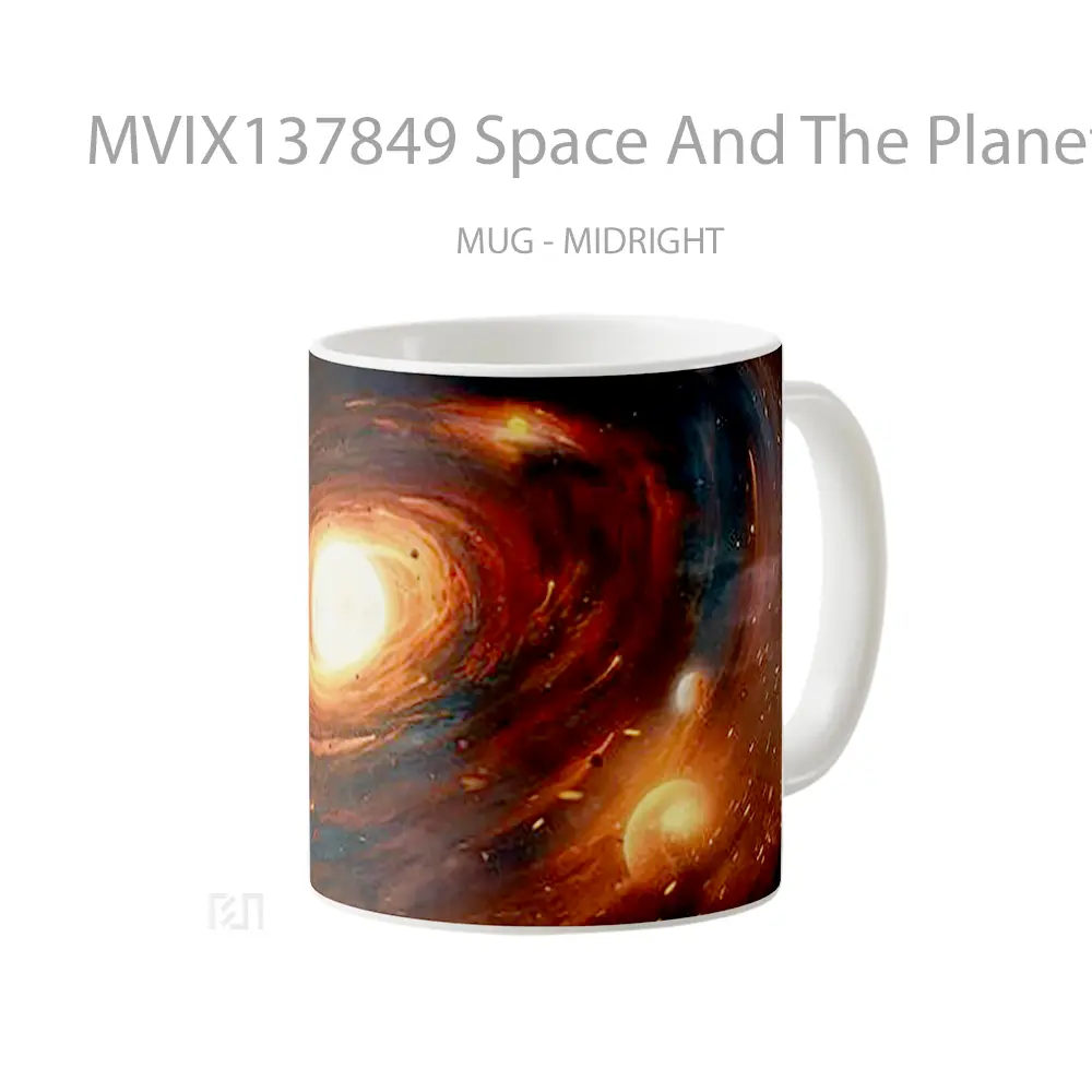 Mug Space And The Planets Gelas Astronomi - All-side / Desain