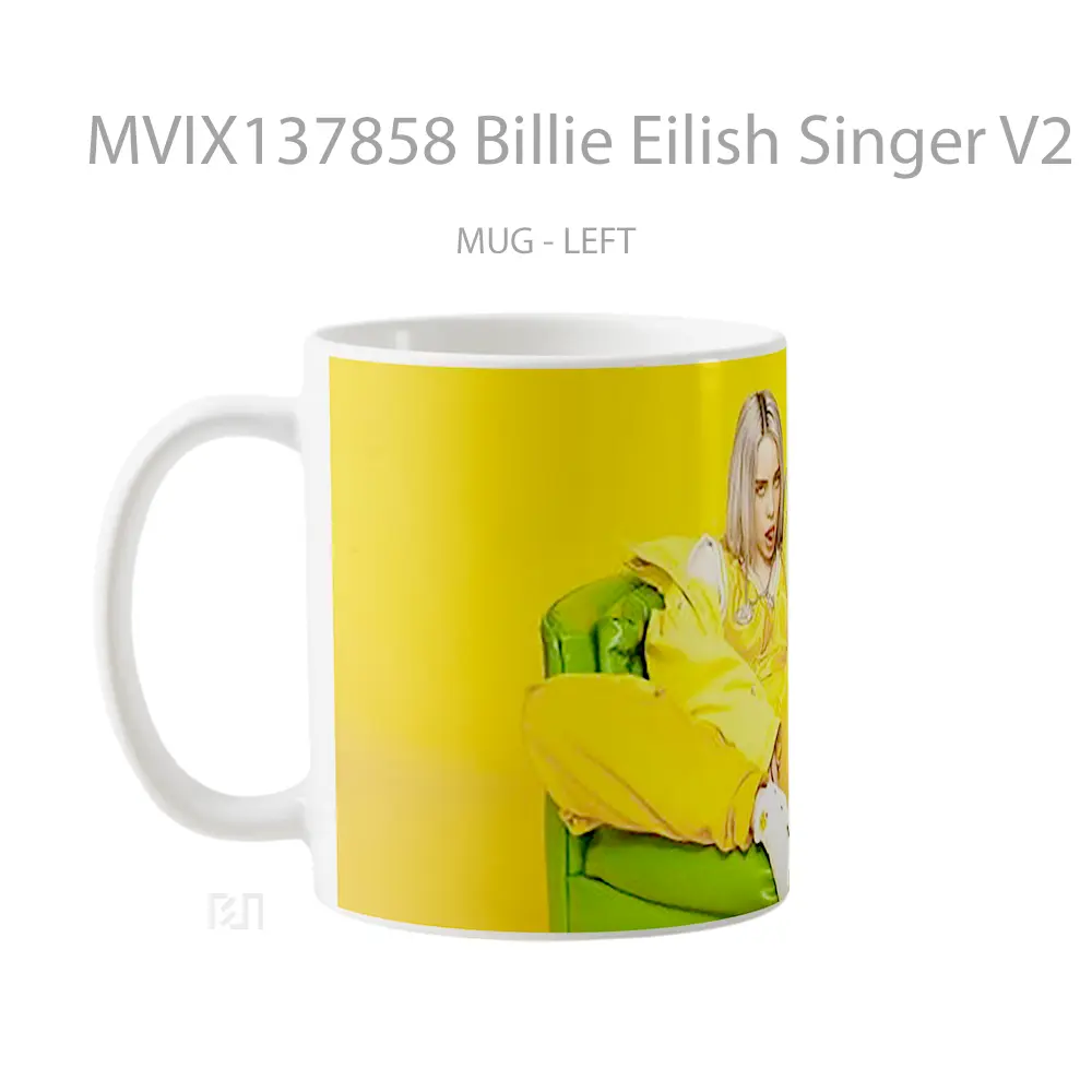 Mug Billie Eilish Singer V2 Gelas Selebriti - All-side / Desain