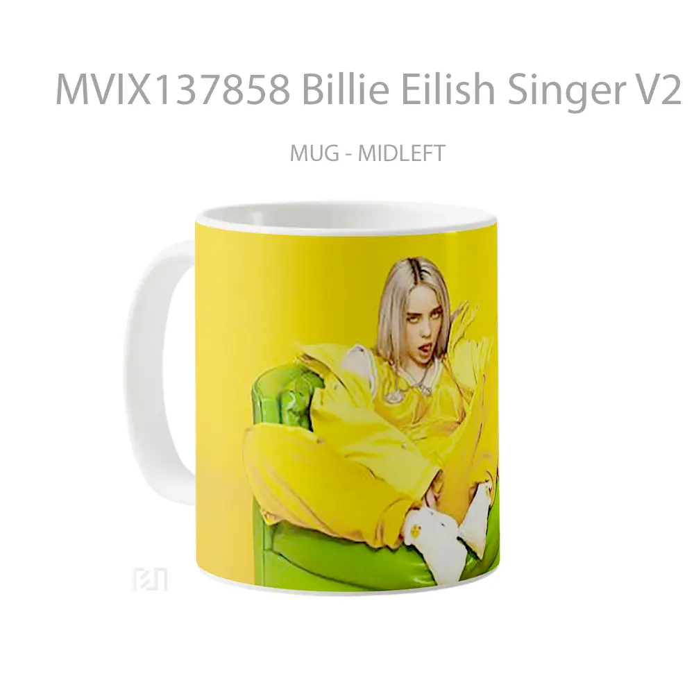 Mug Billie Eilish Singer V2 Gelas Selebriti - All-side / Desain