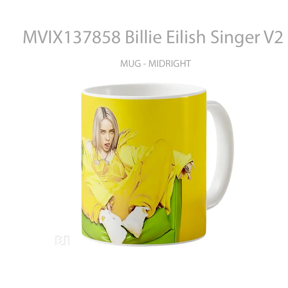 Mug Billie Eilish Singer V2 Gelas Selebriti - All-side / Desain