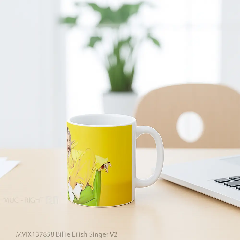 Mug Billie Eilish Singer V2 Gelas Selebriti - All-side / Desain