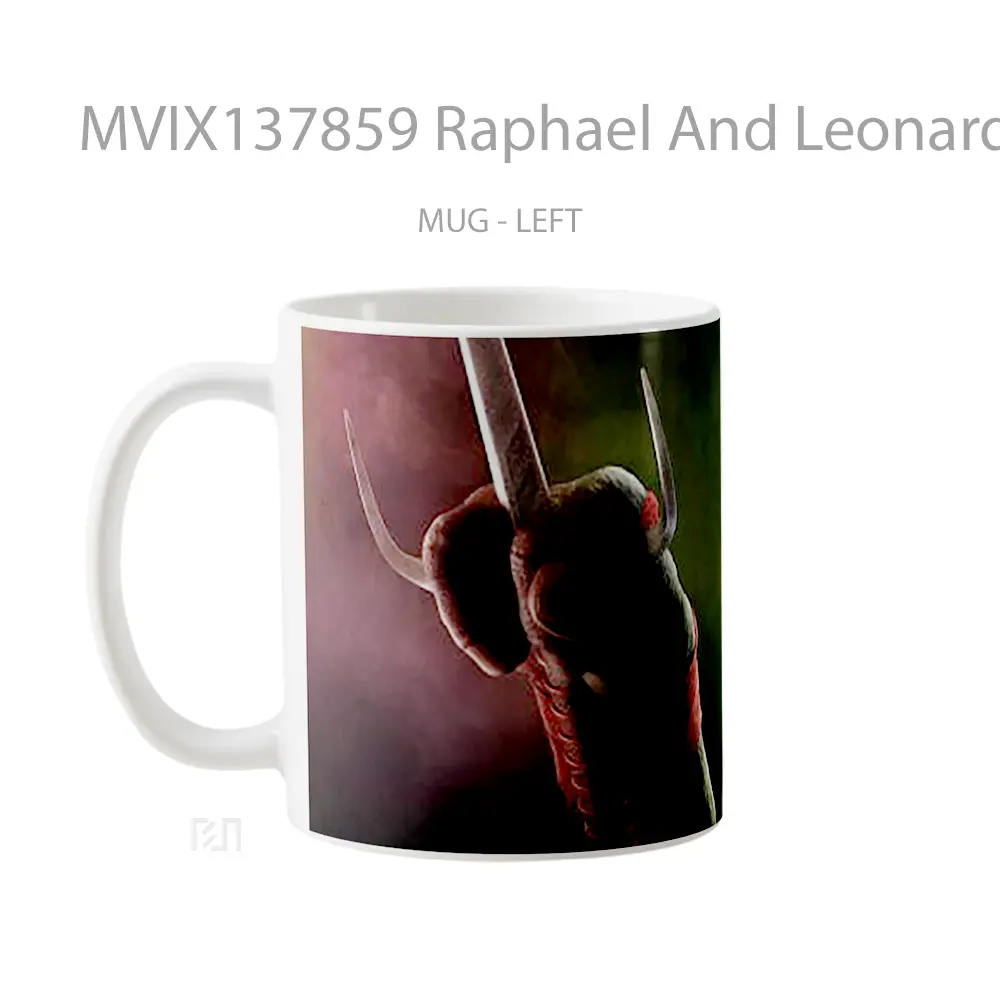 Mug Raphael And Leonardo Of Ninja Turtles Gelas Hewan Lucu - All-side / Desain
