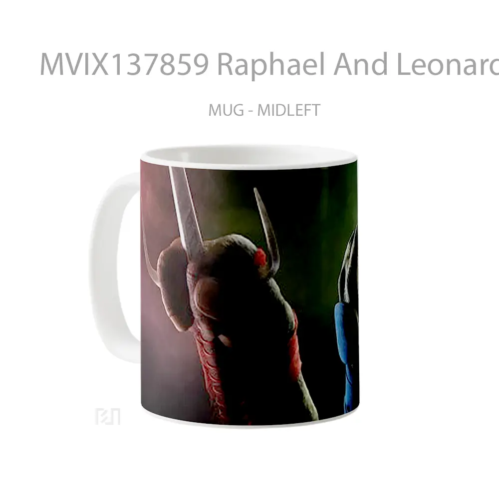 Mug Raphael And Leonardo Of Ninja Turtles Gelas Hewan Lucu - All-side / Desain