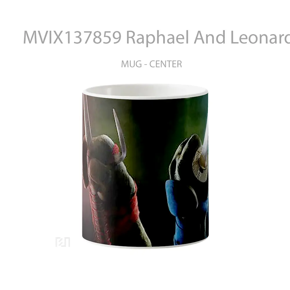 Mug Raphael And Leonardo Of Ninja Turtles Gelas Hewan Lucu