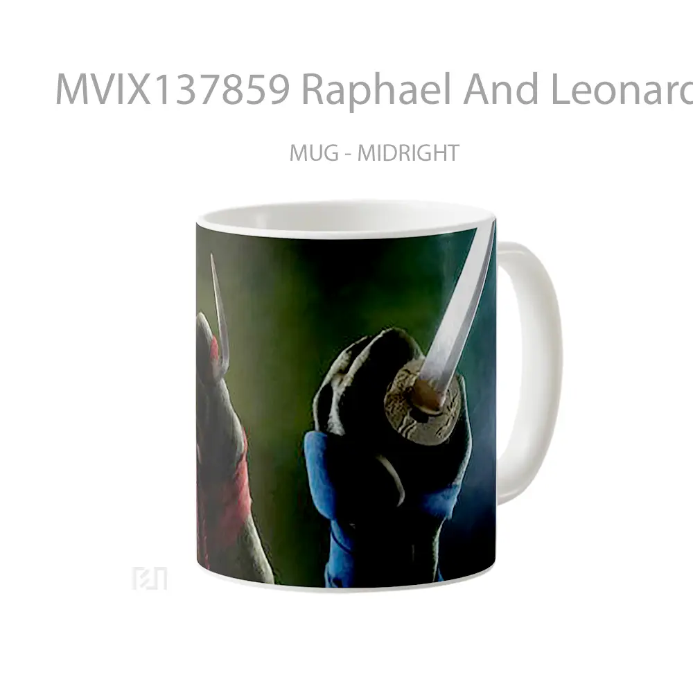 Mug Raphael And Leonardo Of Ninja Turtles Gelas Hewan Lucu - All-side / Desain