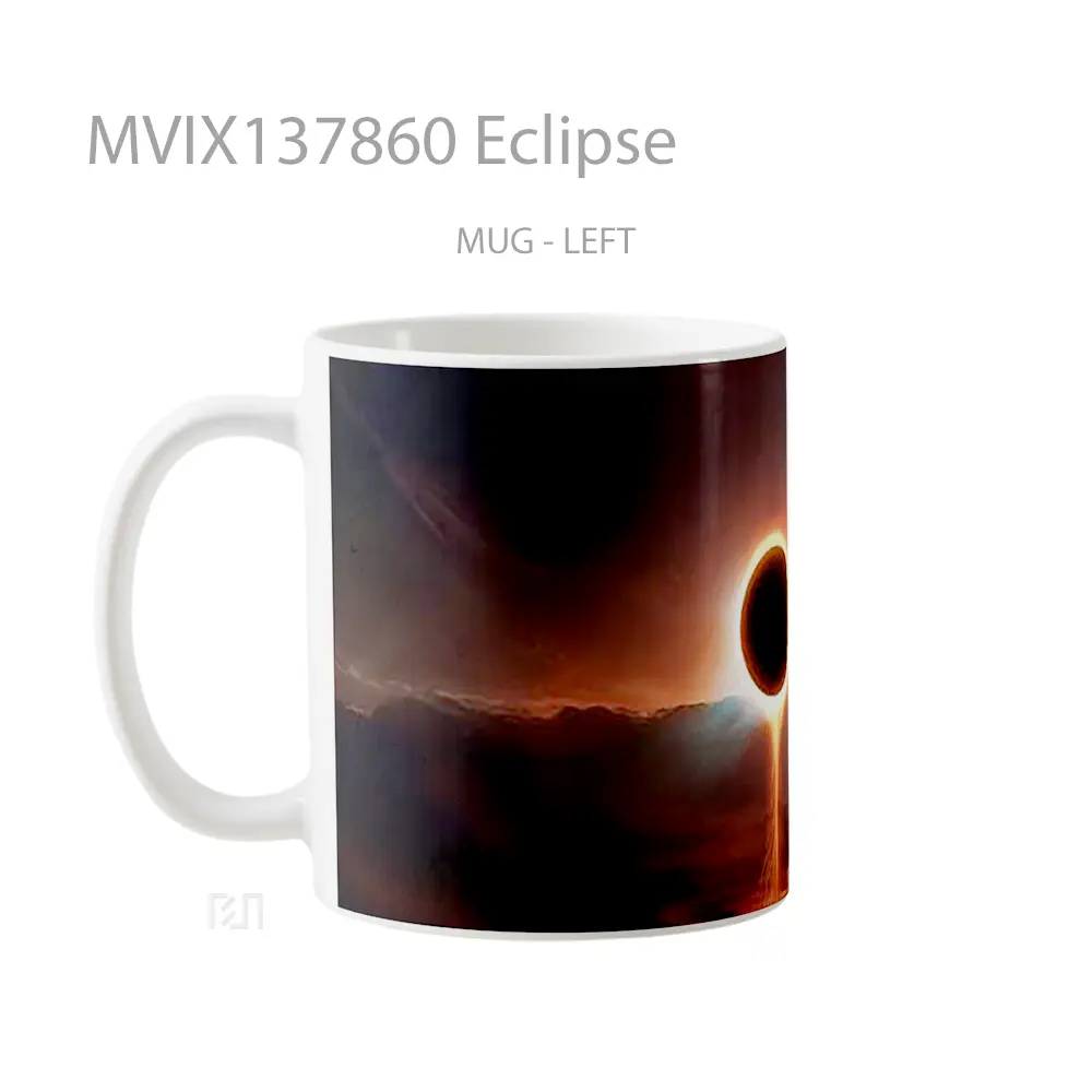 Mug Eclipse Gelas Keramik Unik - All-side / Desain