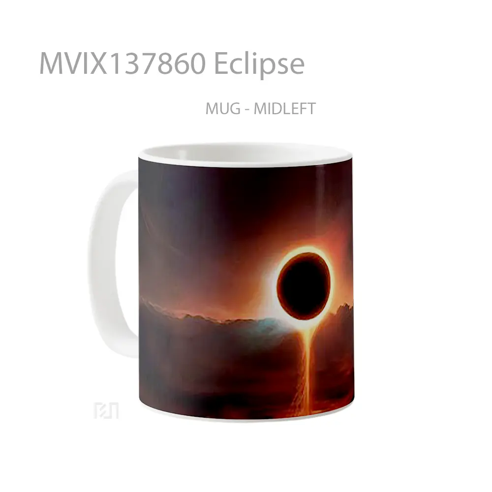 Mug Eclipse Gelas Keramik Unik - All-side / Desain
